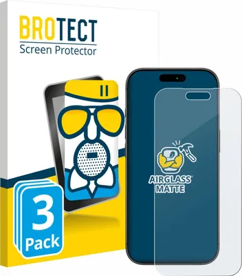 Produktbild von 3x BROTECT Entspiegelungs Schutzglas für Apple iPhone 17 Pro Max Schutzfolie Panzer Folie Glas Display Schutz matt
