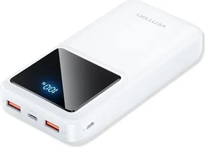 Image de Powerbank, Vention, FHLW0, 20000mAh, Micro-USB, USB-C, 2xUSB-A, 22.5W (white)