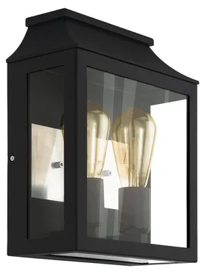 Immagine prodotto di Applique Esterno Contemporanea Soncino Alluminio Nero 2 Luci E27