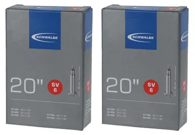 Produktbild von Schwalbe 2x Schlauch SV6 20x1.10-1.50\" (28/40-406) - 20 Zoll SV 40mm