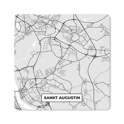 Produktbild von MuchoWow® Mauspad Mousepad Deutschland - Stadtplan - Sankt Augustin - Karte 20x20 cm - Mousepads - Maus Mat - Pad - Mausunterlage - Desk Mat - Bureauartikeln