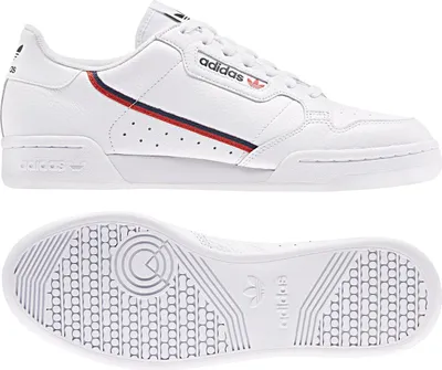 Produktbild von Herrenturnschuhe adidas CONTINENTAL 80 5 Weiß / Rot / Dunkelblau