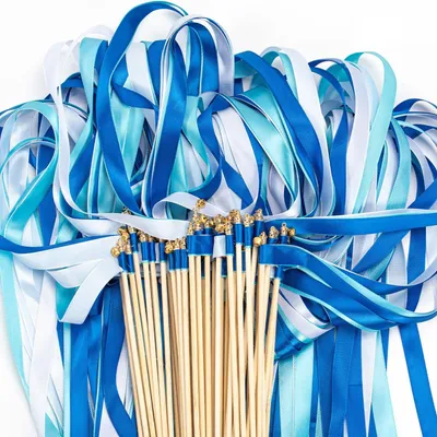 Productafbeelding van 50 Stuks Bruilofts Trouwstokjes met Belletjes