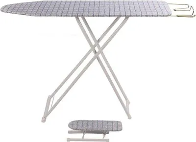 Produktbild von Famanu Tischbügelbrett - Platzsparendes Design - 106,7 cm - Blau-Grau