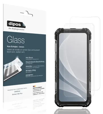 Zdjęcie produktu dla 2 folie ochronne matowe do telefonu Ulefone Armor 35 Pro - antyuderzeniowa, twardość 9H, wykonana z tworzywa sztucznego przypominającego szkło