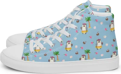 Produktbild von Mr. & Mrs. Panda Sneaker Damen Pinguin Kokosnuss Größe 39 - Blau - Geschenk, Turnschuhe, Stoffschuhe, Hawaii, Sportschuhe, Urlaub, Damenschuhe, Erholt, Aloha