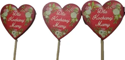 Zdjęcie produktu dla serce na piku 10szt MAMA, 26 x 4 cm