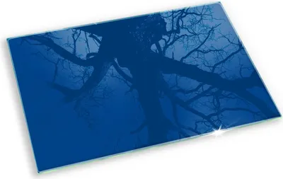 Produktbild von Untersetzer für Grabkerze Motiv Grabstein Gummifüße - 80x52 cm - Blaue Farbe
