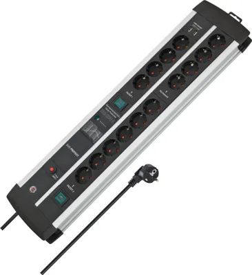 Produktbild von Brennenstuhl 1392000232, 3 m, Drinnen, Type E/F, IP20, Schwarz, Silber, 14 AC-Ausgänge