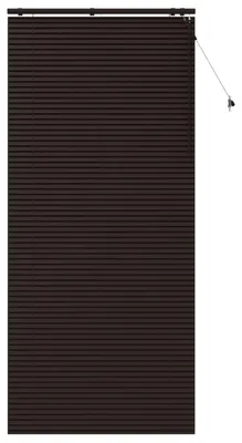 Zdjęcie produktu dla Żaluzja drewniana, ciemnobrązowa, 100 x 250 cm, 35 mm, wykonana z litego drewna paulowni
