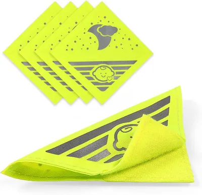 Produktbild von Reflektoren für Kinderwagen – 4 Stück reflektierende Aufkleber – 12 x 12 cm, universelle Sicherheitsreflektoren, kompatibel