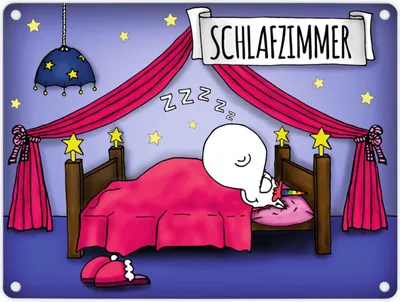 Produktbild von Honeycorns Metallschild mit Einhorn Schlafzimmer Motiv Metallschild Wandschild