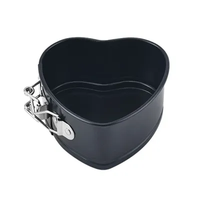 Produktbild von 4 -Zoll -Herzform Backschale Abnehmbares Boden aus Edelstahl Toast Laib Backform Kochgadget