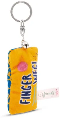 Productafbeelding van Mini-pluche sleutelhanger, 8 cm, met belletje