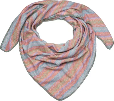 Produktbild von styleBREAKER Damen XXL Dreieckstuch mit Zick-Zack Webmuster, mehrfarbiges Dreiecktuch, Schal weich und warm 01020051