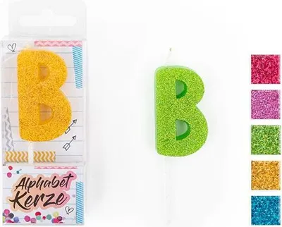Produktbild von Trendhaus PARTY TIME Alphabet A - Z Kerzen sortiert : Buchstabe B Buchstaben Sortierung: Buchstabe B