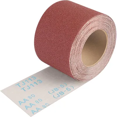 Obrázek produktu pro Brusný papír, role, zrnitost 80, rozměry 93 mm x 10 m, pro dřevo a kov