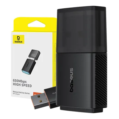 Produktbild von Baseus Adapter Netzwerkkarte Usb 650Mb/S 5Ghz Schwarz