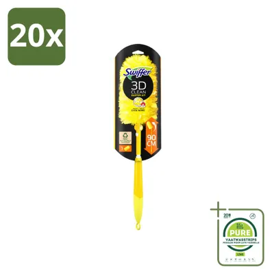 Produktbild von 20 x Swiffer Duster XXL Teleskop-Staubwedel mit 90 cm Griff und 1 Staubtuch - Großpackung - 20 Stücke
