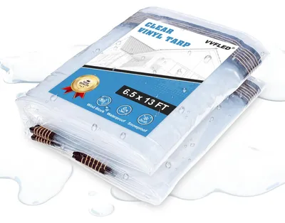 Obrázok produktu pre Priehľadná plachta 2 x 4 m, PVC, vodotesná, UV odolná, pre záhradu