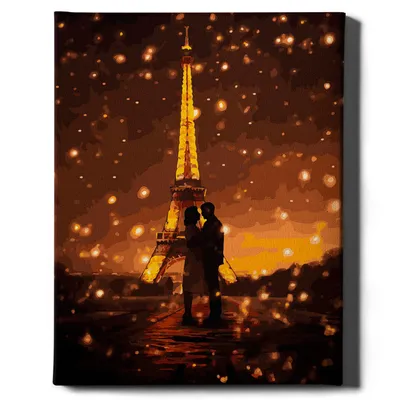 Produktbild von Oh Art! – Malen nach Zahlen Set Paris – 40x50cm, mit Holzrahmen und Pinseln DIY