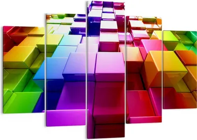 Produktbild von Bild auf Leinwand - Leinwandbild - Abstrakt bunt entwurf muster - 150x100cm - Wand Bild - Wanddeko - Leinwanddruck - Bilder - Kunstdruck - Wanddekoration - Leinwand bilder - Wandkunst - EA150x100-2174