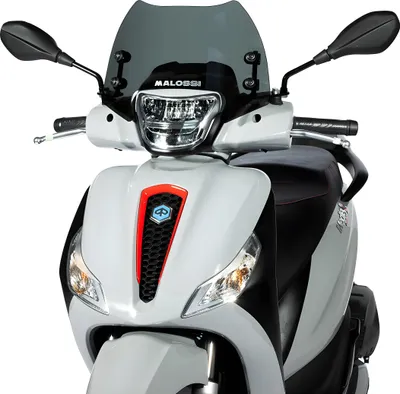 Produktbild von Windschild Malossi rauchgrau dunkel 375 x 270 x 3 mm für Piaggio Medley 125 4 V