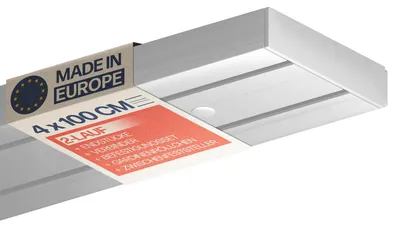 Image de Kit complet de rail pour rideaux - Fixation au plafond - Double voie - 400 cm - Avec accessoires - Montage facile - Design moderne - Décoration de fenêtre