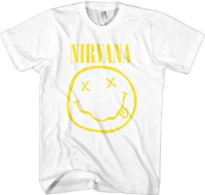 Obrázek produktu pro Nirvana Yellow Happy Face White L Tričko