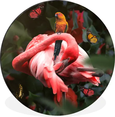Produktbild von MuchoWow® - Wand Bild - Wohnzimmer - Runde Bilder - Alubilder - Kunst für zu Hause - Aluminium - Wanddekoration