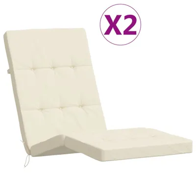 Image de Coussins de chaise longue 2 pcs. Tissu Oxford crème