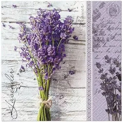 Zdjęcie produktu dla Serwetki 3-warstwowe Tete a Tete Lavender Bouquet 33 x 33 cm 20 sztuk