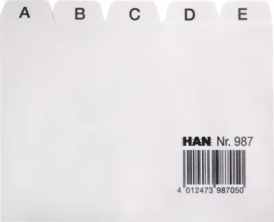 Produktbild von Han - Tab Card Han Alphabet A7 Ha -987 Hellgrau | 1 Stück