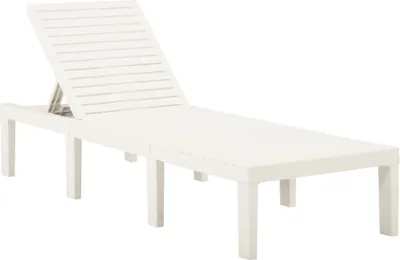 Obrázok produktu pre Záhradné ležadlo plastové biele