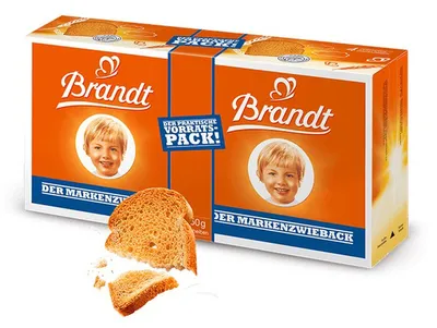Zdjęcie produktu dla Brandt Marken Zwieback Classic chrupiący bez sztucznych aromatów 450g