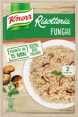 Produktbild von 12x Knorr Risotto Funghi Reis Steinpilze 175g 100% italienisch Fertiggerichte