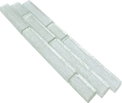 Produktbild von Glasmosaik Fliesenbordüre Canton Silber