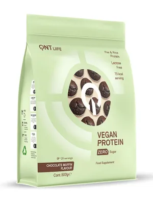 Immagine prodotto di QNT Proteine Vegane - sacchetto da 500 g Muffin al cioccolato