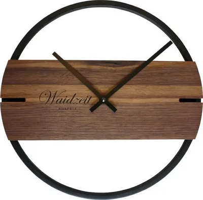 Immagine prodotto di Waidzeit 33-WNW-04 Novum orologio da parete moderno, realizzato in vero legno massiccio di quercia locale