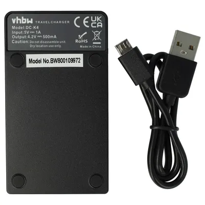 Produktbild von vhbw USB-C Ladegerät kompatibel mit Samsung SMX-F50, SMX-F54, SMX-F50BP, SMX-F44SN, SMX-F44RN Kamera - Ladeschale + USB-C Kabel Ladeanzeige