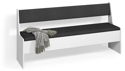 Image de Banc d'angle Livinity Tiberio Blanc 41.5x166.6cm, Model 58769