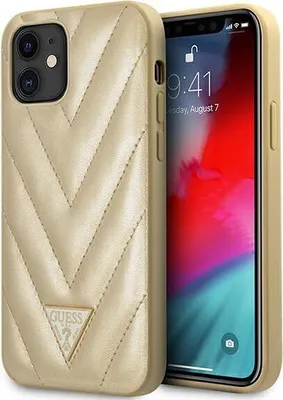 Image de Guess Guhcp12Spuvqtmlbe Iphone12 Mini 5,4 Złoty/Gold Hardcase V-Quilted Collection
