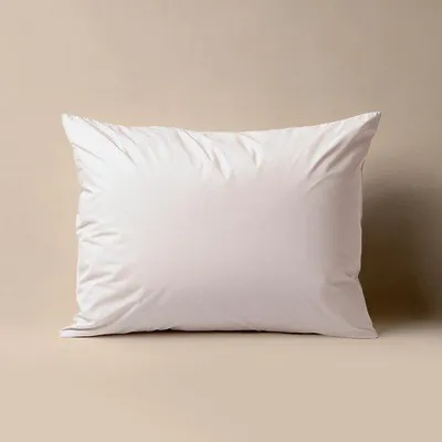 Imagen del producto de Juego de 2 fundas de cojín Unyqoos® de 80x80 cm – 100% algodón percal, color crema, tejido fino con cremallera interior