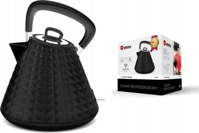 Produktbild von Kabelloser Wasserkocher ELDOM C275 3000W, 1,5L, schwarz, Diamond Kollektion
