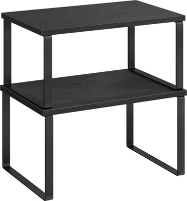 Produktbild von Küchenregal-Set, 2 stapelbar, Tintenschwarz-Ebenholz