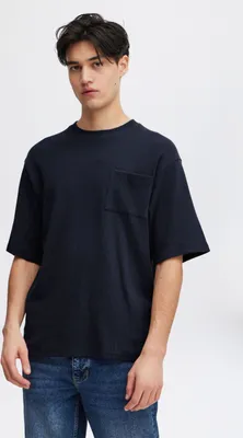 Produktbild von Casual Friday CFTue 0146 relaxed waffle tee Herren T-Shirt Shirt Rundhals 70% Baumwolle, 25% Polyester, 5% Elasthan relaxed fit