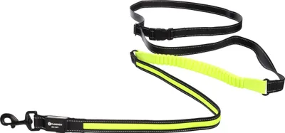 Produktbild von Flamingo Joggingleine Flitzy, verstellbar, 105-175 cm, stoßdämpfend, schwarz/gelb