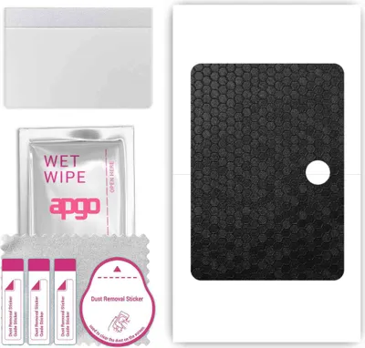 Produktbild von apgo Rückseite Schutzfolie, Skin, kompatibel mit OnePlus Pad, Hinten Displayschutzfolie aus Vinylfolie, kratzfest, einfache Montage - Schwarze Honigwabe