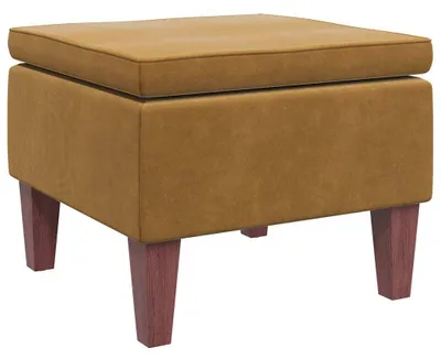 Produktbild von vidaXL Hocker mit Holzbeinen Braun Samt