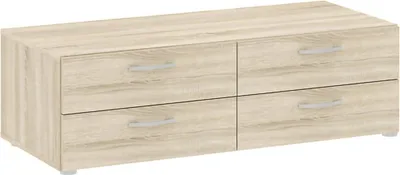 Image de Gignod - Commode, 111x52x35h cm Chêne Brun, 4 Tiroirs